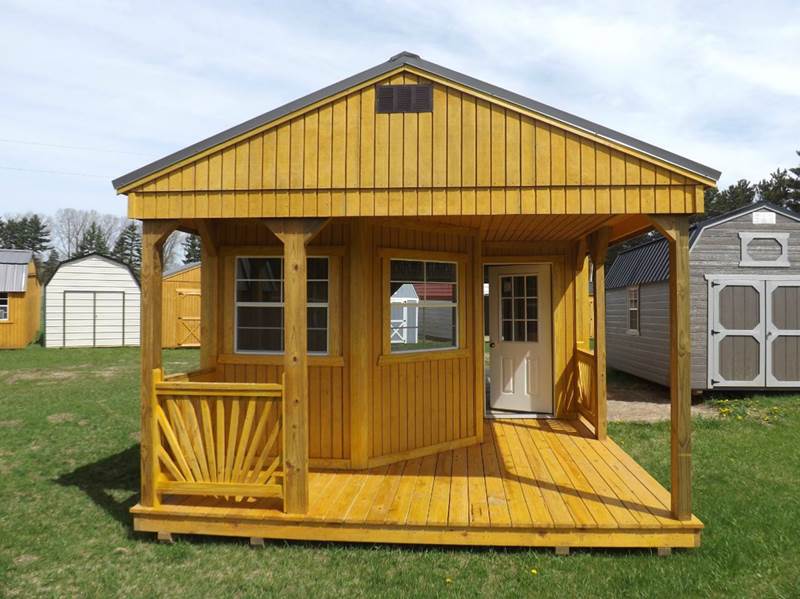 2017 14 X 32 Utility Shed With Deluxe Playhouse Package GARAGE DOOR ...