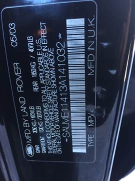 2003 Land Rover Range Rover HSE