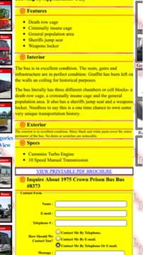 1975 Crown Prison Bus Prison bus