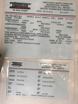 2000 Thomas Built Buses Transit-Liner EF