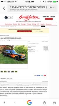 1984 Mercedes-Benz 500-Class 500 SEL