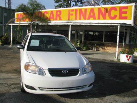 2008 Toyota Corolla for sale at MOTOR CAR FINANCE in Houston TX