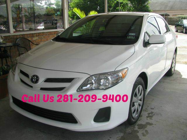 2013 Toyota Corolla for sale at MOTOR CAR FINANCE in Houston TX