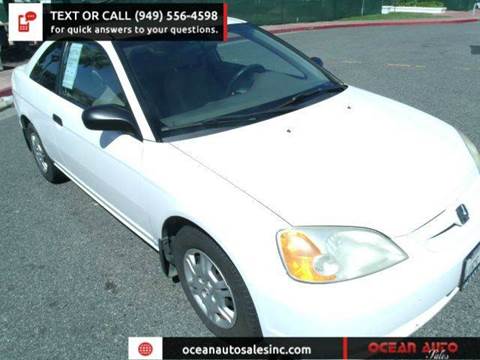2001 Honda Civic for sale at OCEAN AUTO SALES in San Clemente CA