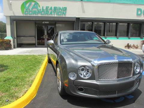 2016 Bentley Mulsanne for sale at VA Leasing Corporation in Doral FL