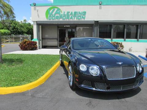 2012 Bentley Continental GT for sale at VA Leasing Corporation in Doral FL