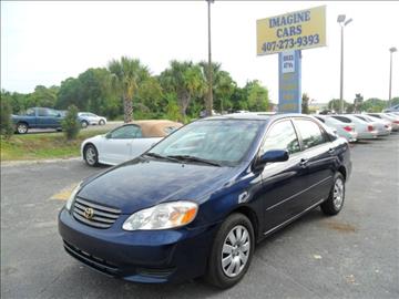 2003 Toyota Corolla for sale at IMAGINE CARS and MOTORCYCLES in Orlando FL