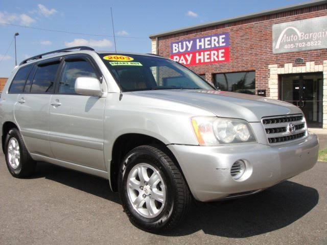 2003 Toyota Highlander for sale at AUTO BARGAIN, INC. #2 in Oklahoma City OK