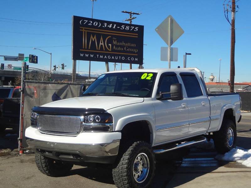 2002 gmc sierra 2500hd 4dr crew cab sle 4wd sb in greeley co the manhattan auto group 2002 gmc sierra 2500hd 4dr crew cab sle