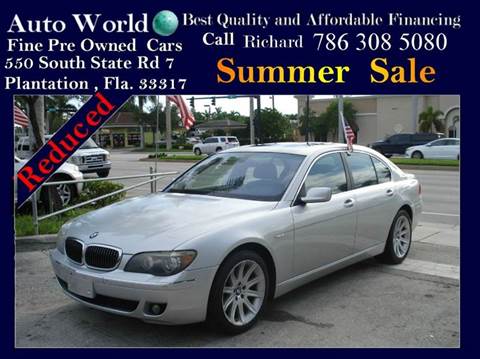 2006 BMW 7 Series for sale at Auto World US Corp in Plantation FL