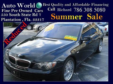 2006 BMW 7 Series for sale at Auto World US Corp in Plantation FL