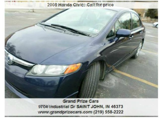 2008 Honda Civic for sale at Grand Prize Cars in Cedar Lake IN