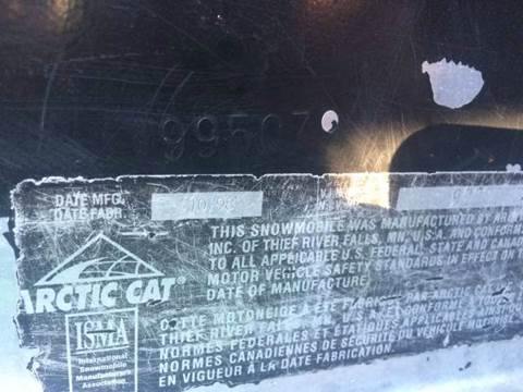 1999 Arctic Cat Z370 Z 370