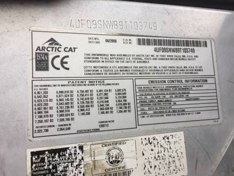 2009 Arctic Cat F6 SnoPro Sno Pro efi