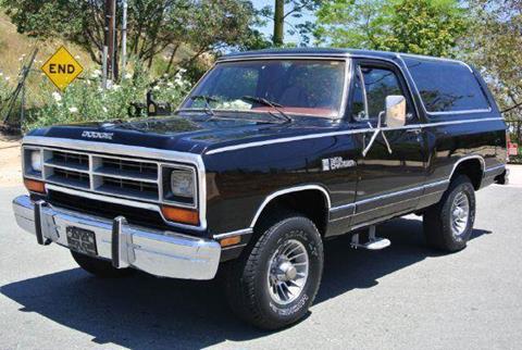 1987 Dodge Ramcharger for sale at 1 Owner Car Guy in Stevensville MT