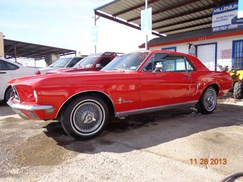 1968 Ford Mustang for sale at MILLENIUM AUTOPLEX in Pharr TX
