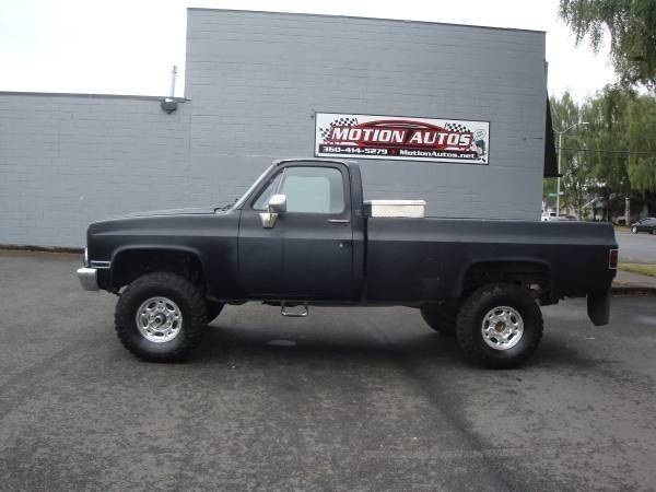 1987 chevrolet c k 20 series k 20 3 4 4x4 pickup longbox orig black truck 350 in longview wa motion autos 4x4 pickup longbox orig black truck 350