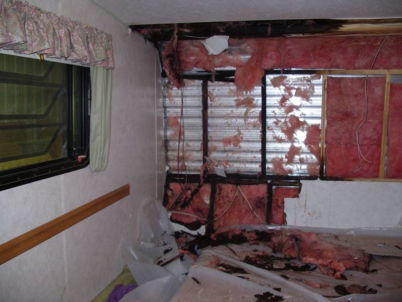 RV Water Damage Professionally Repaired