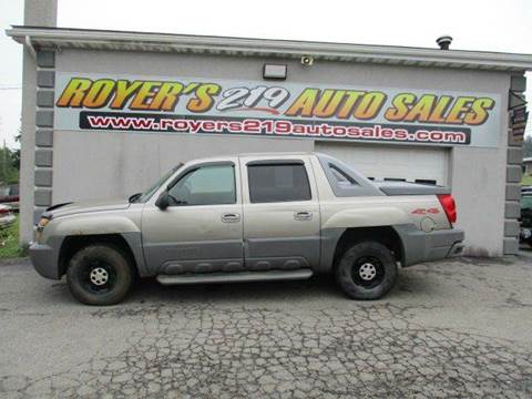 2002 Chevrolet Avalanche for sale at ROYERS 219 AUTO SALES in Dubois PA