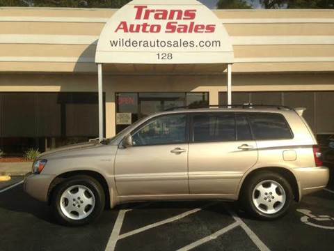 2004 Toyota Highlander for sale at Trans Auto Sales in Greenville NC