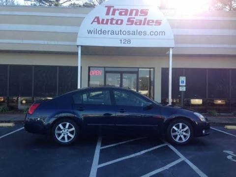 2005 Nissan Maxima for sale at Trans Auto Sales in Greenville NC