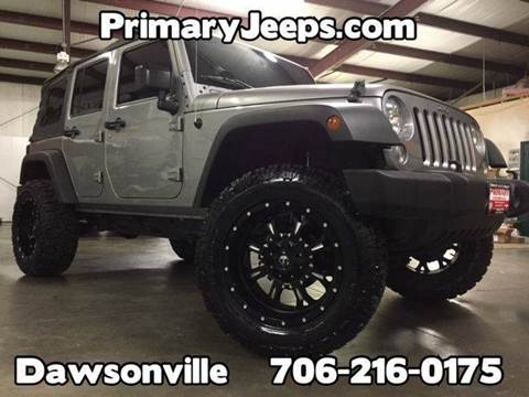 2015 Jeep Wrangler Unlimited for sale at PRIMARY AUTO GROUP Jeep Wrangler Hummer Argo Sherp in Dawsonville GA