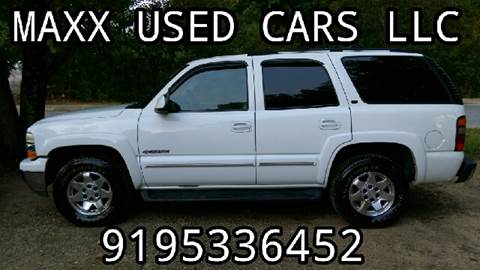 2002 Chevrolet Tahoe for sale at Maxx Used Cars in Pittsboro NC