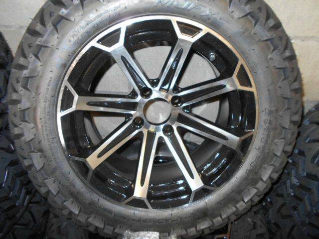  Nitro Wheels with 23" AT Tires Golf Cart Wheels and Tires for sale at Area 31 Golf Carts - Wheels in Acme PA