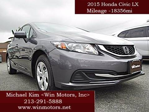 2015 Honda Civic for sale at Win Motors Inc. in Los Angeles CA