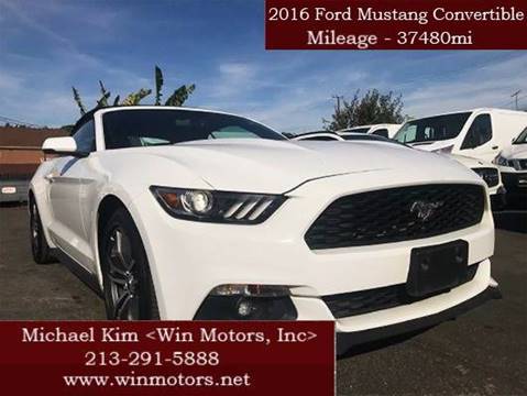2016 Ford Mustang for sale at Win Motors Inc. in Los Angeles CA