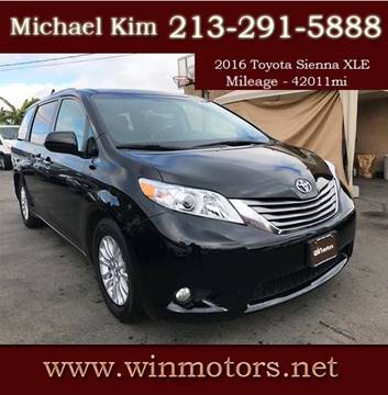 2016 Toyota Sienna for sale at Win Motors Inc. in Los Angeles CA