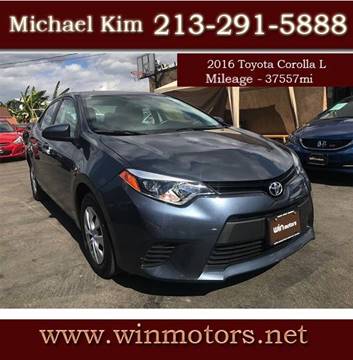 2016 Toyota Corolla for sale at Win Motors Inc. in Los Angeles CA