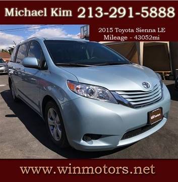 2015 Toyota Sienna for sale at Win Motors Inc. in Los Angeles CA