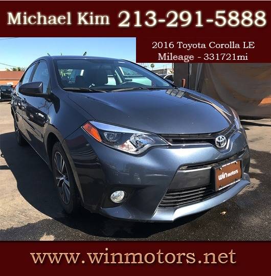 2016 Toyota Corolla for sale at Win Motors Inc. in Los Angeles CA