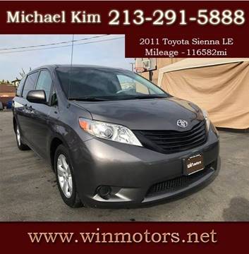 2011 Toyota Sienna for sale at Win Motors Inc. in Los Angeles CA