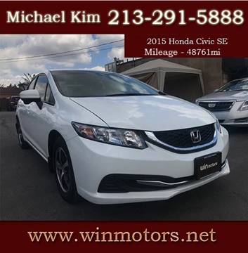 2015 Honda Civic for sale at Win Motors Inc. in Los Angeles CA