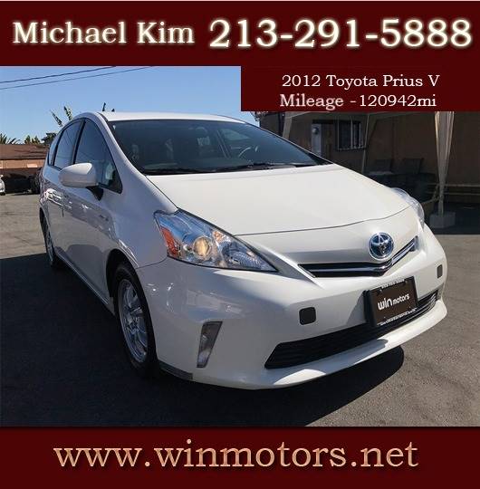 2012 Toyota Prius v for sale at Win Motors Inc. in Los Angeles CA