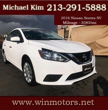 2016 Nissan Sentra for sale at Win Motors Inc. in Los Angeles CA