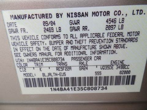 2005 Nissan Maxima 3.5 SE