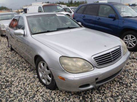 2002 Mercedes-Benz S-Class for sale at AUTO & GENERAL INC in Fort Lauderdale FL
