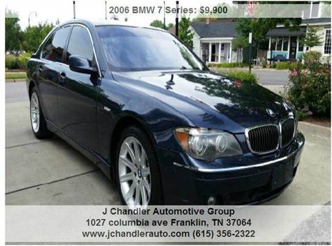 2006 BMW 7 Series for sale at Franklin Motorcars in Franklin TN