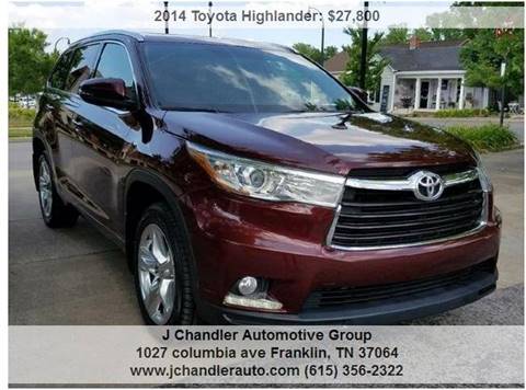 2014 Toyota Highlander for sale at Franklin Motorcars in Franklin TN