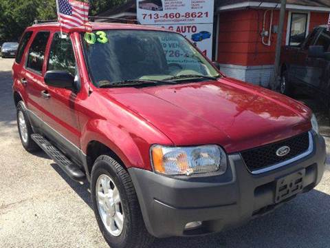 2003 Ford Escape for sale at M&G Auto Sales, LLC in Houston TX