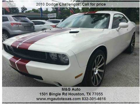 2010 Dodge Challenger for sale at M&G Auto Sales, LLC in Houston TX