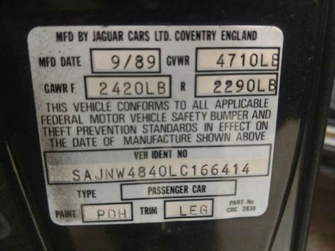 1990 Jaguar XJ-Series XJS