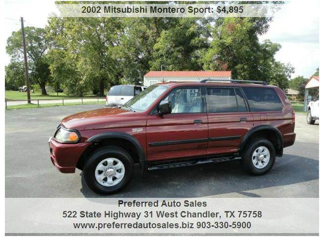 2002 Mitsubishi Montero Sport for sale at Preferred Auto Sales in Whitehouse TX