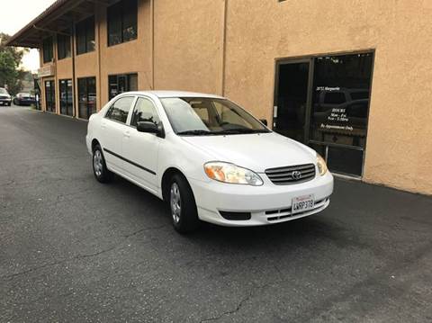 2003 Toyota Corolla for sale at Anoosh Auto in Mission Viejo CA