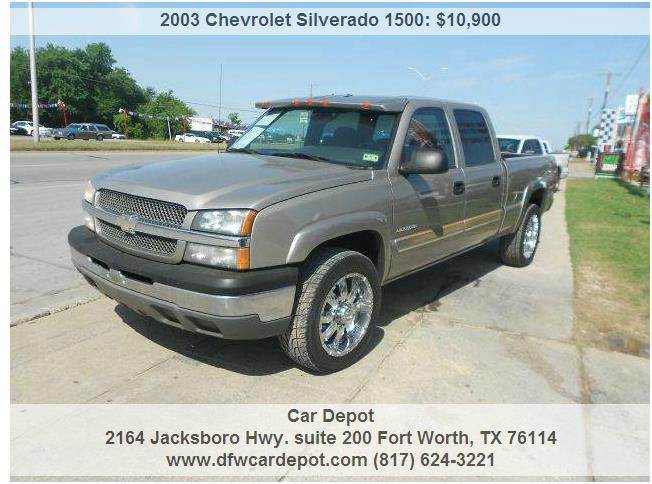 2003 Chevrolet Silverado 1500HD for sale at CARDEPOT in Fort Worth TX