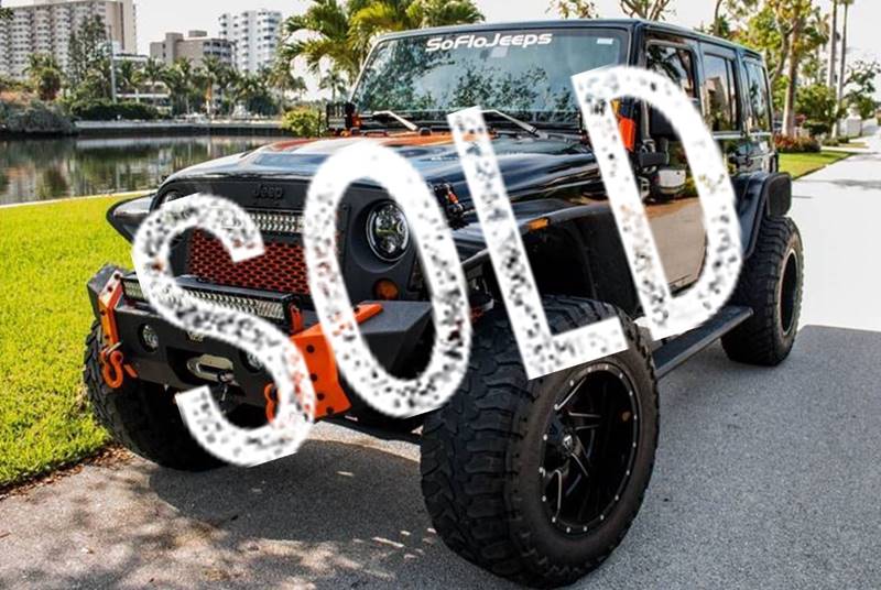 2015 Jeep Wrangler Unlimited for sale at SoFlo Customs in Fort Lauderdale FL