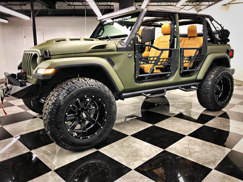 2018 Jeep Wrangler Unlimited Custom Kelvar olive drab Abrams Edition In ...